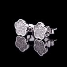 Срібні сережки "Клевер" з фіанітами 121654 от ювелирного магазина Оникс