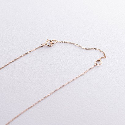 Золоте кольє з діамантами та малахітом колб0103sc №5