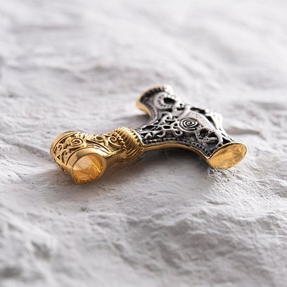 Серебряная подвеска "Молот Тора" 132888 №12