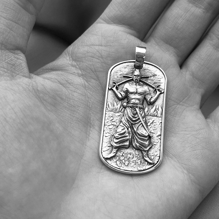 Золотий кулон "Український козак. Молитва українського націоналіста" п03827 від ювелірного магазину Онікс - 8