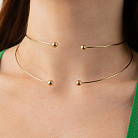 Колье - чокер "Demi" (желтое золото) с шариками кол02614 от ювелирного магазина Оникс - 8