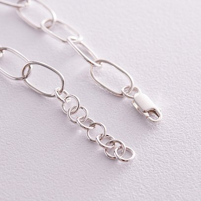 Серебряный браслет "Цепочка с монеткой" (возможна гравировка) 141628 №3