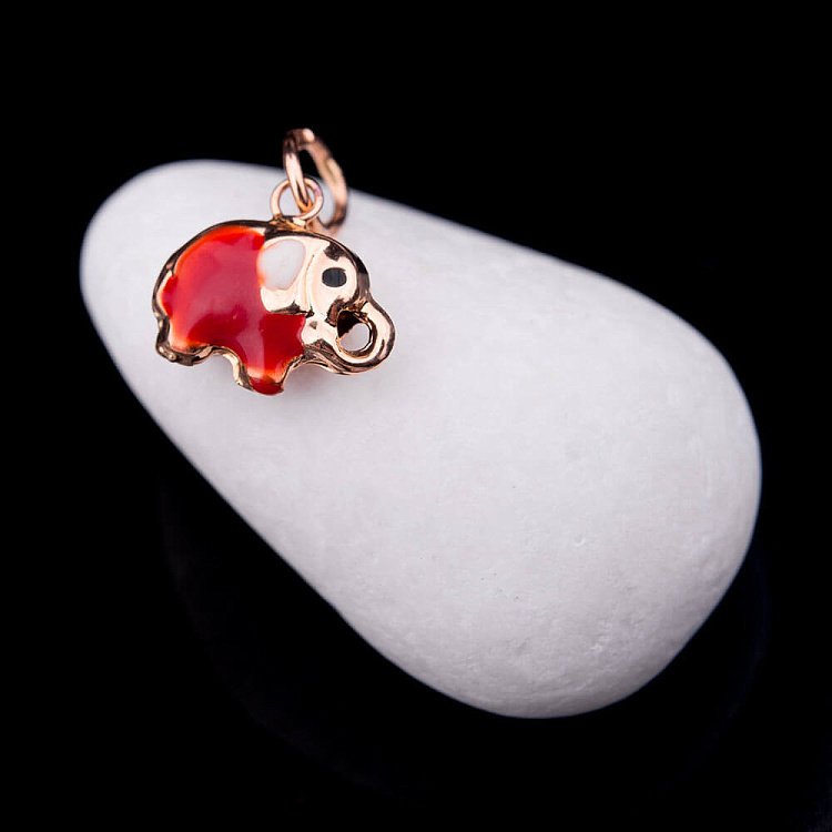 Золота дитяча підвіска "Слоник" (емаль) п00876жсл від ювелірного магазину Онікс - 1