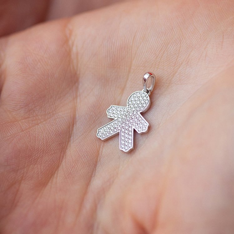 Золотий кулон "Хлопчик" з діамантами 137881121 від ювелірного магазину Онікс - 1