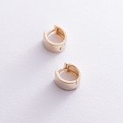 Серьги - кольца в желтом золоте с06960 от ювелирного магазина Оникс - 1