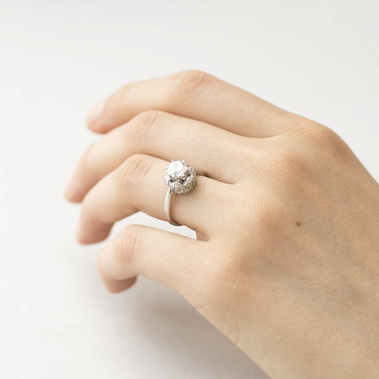 Золота заручальна каблучка з фіанітами к01533ж від ювелірного магазину Онікс - 4