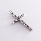 Срібний хрест з чорнінням 131042 от ювелирного магазина Оникс