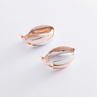 Золоті сережки "Кільця" с04834 №3