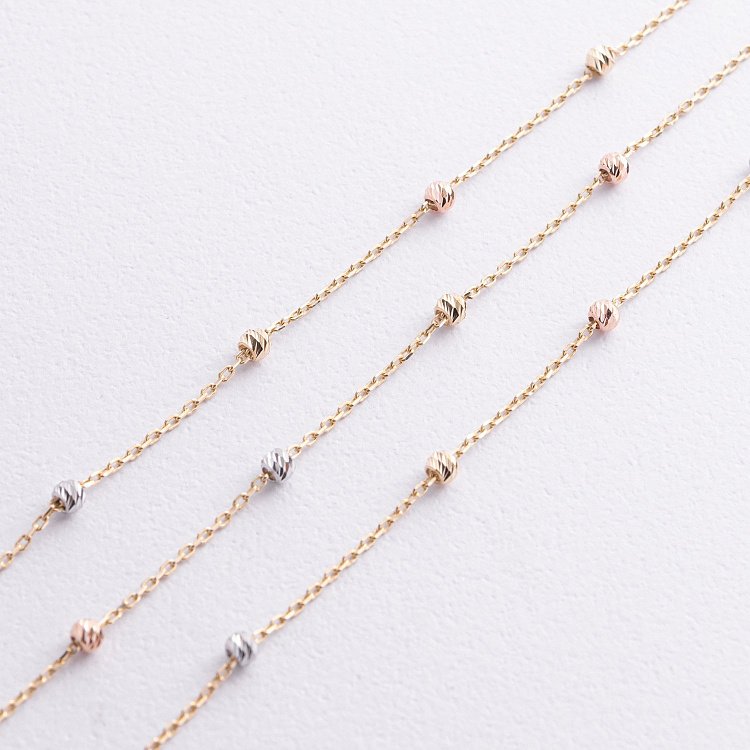 Браслет "Шарики" в желтом золоте б05517 от ювелирного магазина Оникс - 1