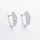 Серьги "Цветочки" в белом золоте (бриллианты) сб0710ca от ювелирного магазина Оникс