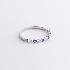 Золотое кольцо с бриллиантами и сапфирами кб0540cha от ювелирного магазина Оникс - 3