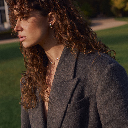 Серебряные серьги "Грация" 122705 №28