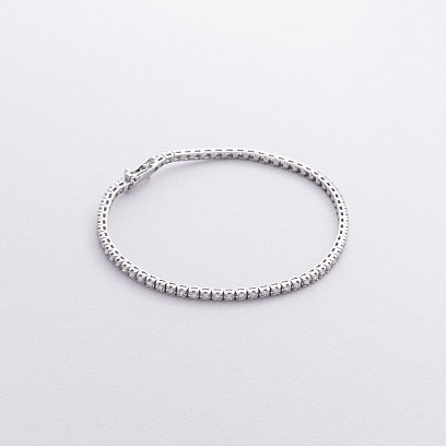Браслет Теніс у білому золоті з білими діамантами 518761501