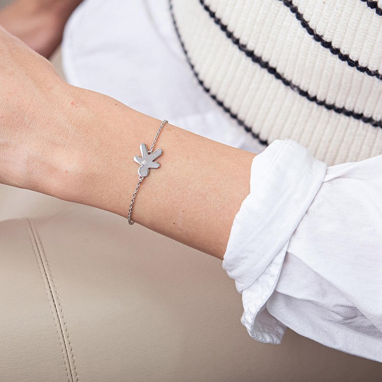 Браслет "Мальчик" в белом золоте (возможна гравировка) з2078б от ювелирного магазина Оникс - 5