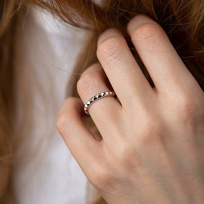 Кольцо "Mona" в белом золоте к07433 №7