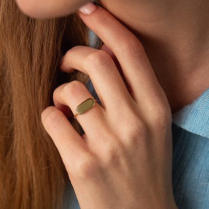 Кольцо в желтом золоте (возможна гравировка) к07206 №2