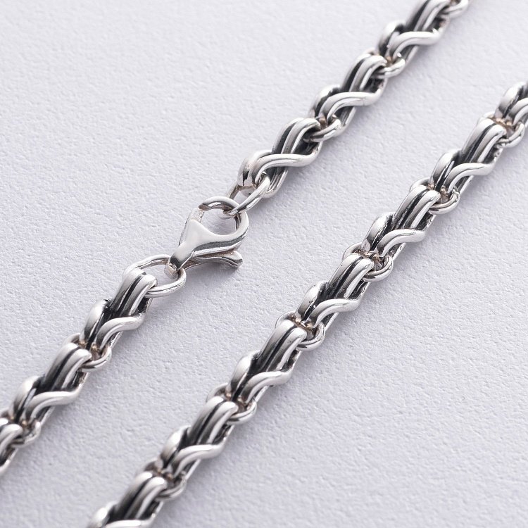 Чоловічий срібний ланцюжок "Нескінченність" 15158 від ювелірного магазину Онікс - 4