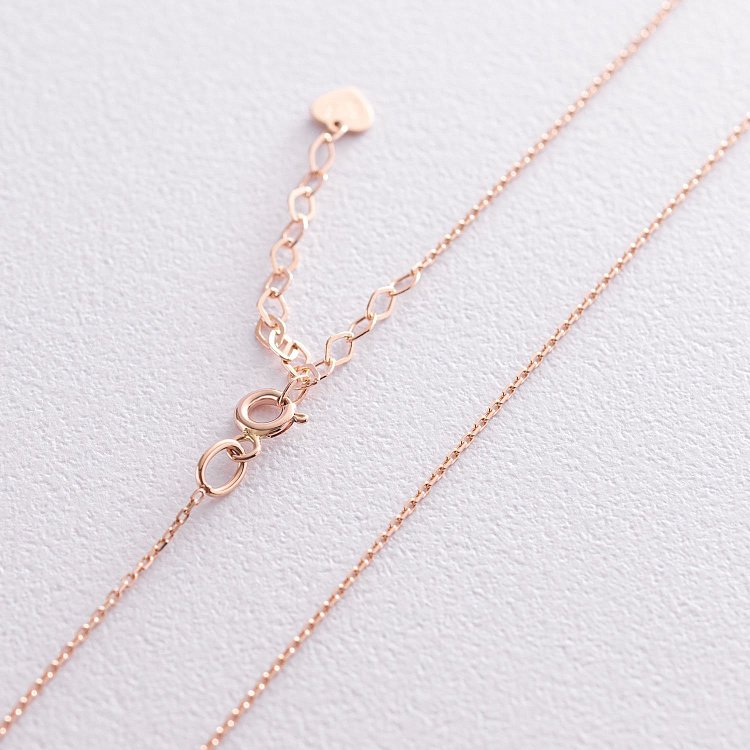 Кольє "Кружечки" в червоному золоті (фіаніти) кол01830 від ювелірного магазину Онікс - 3