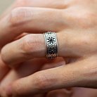 Серебряное кольцо "Вышиванка" (черные фианиты) 1113ч от ювелирного магазина Оникс - 9