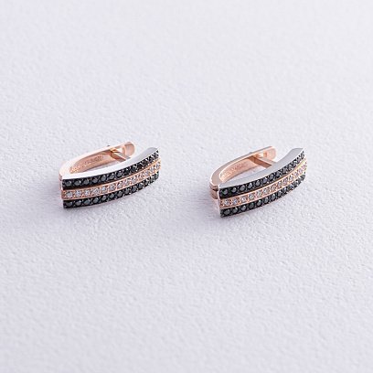 Золоті сережки з діамантами 312831121 №4