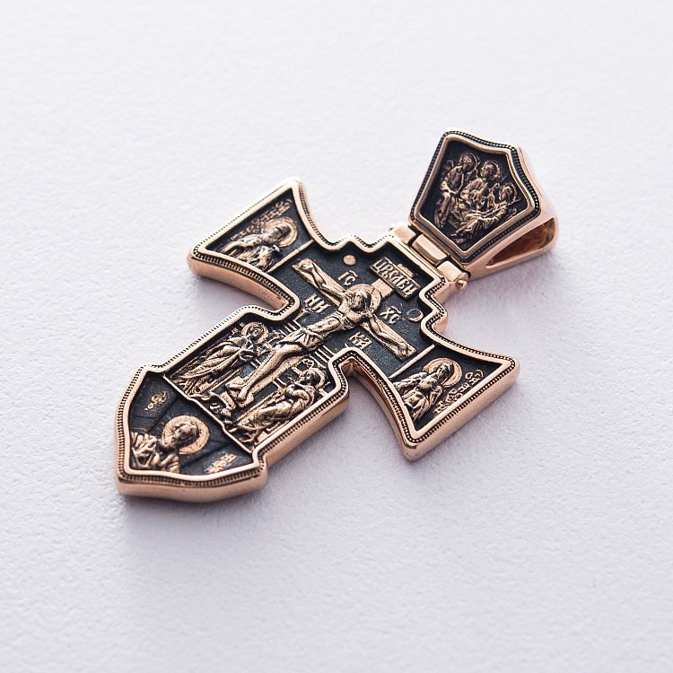 Православний хрест "Розп'яття. Ангел Хранитель" п01841 від ювелірного магазину Онікс