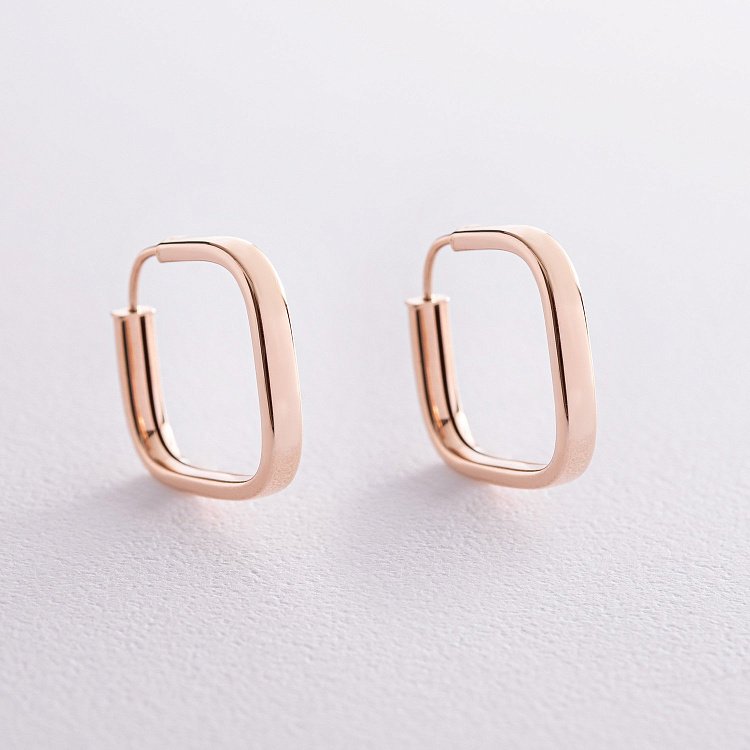 Серьги "Ребекка" в красном золоте с08154 от ювелирного магазина Оникс - 1