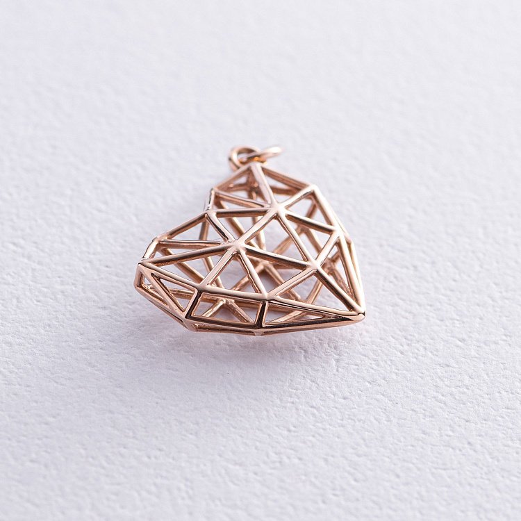 Кулон "Серце" у червоному золоті 11272400 від ювелірного магазину Онікс - 2