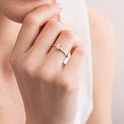 Помолвочное золотое кольцо с бриллиантом 220001121 от ювелирного магазина Оникс - 1