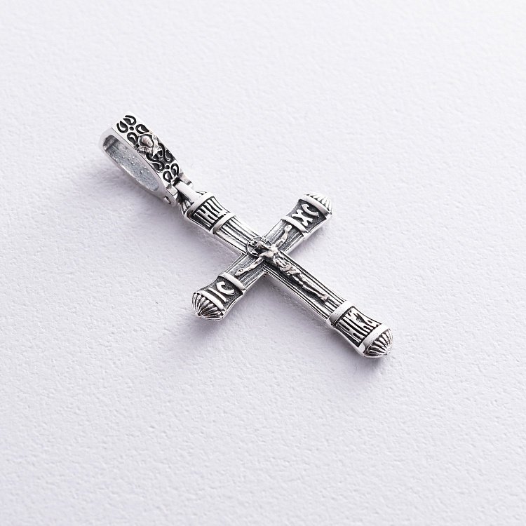 Срібний хрест "Розп'яття. Спаси і Збережи" кду-20 від ювелірного магазину Онікс - 3