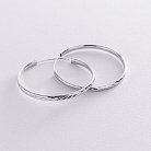 Сережки - кільця в сріблі (4.1 см) 122950 от ювелирного магазина Оникс