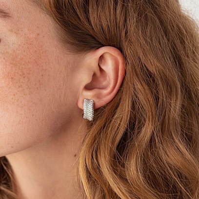 Серьги в белом золоте с бриллиантами с720 №2