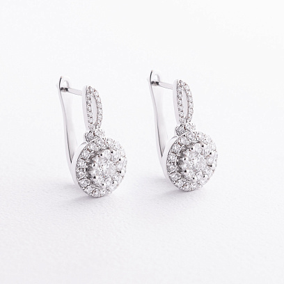 Сережки в білому золоті (діаманти) сб0711ca