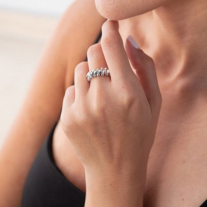 Каблучка "Тереза" в білому золоті к06545 №8