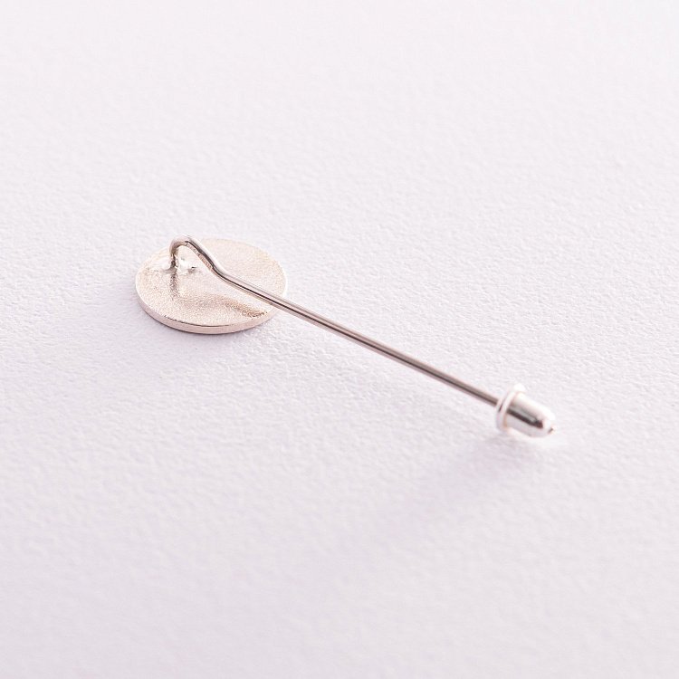 Серебряный значок "Герб Украины - Тризуб" 20055 от ювелирного магазина Оникс - 4