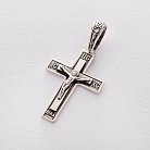 Срібний хрест з чорнінням 132728 от ювелирного магазина Оникс - 3