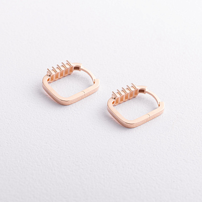 Золоті сережки "Emma" з фіанітами с09680 №2