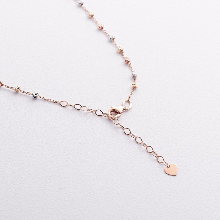 Колье "Шарики" (красное, желтое, белое золото) кол02605 от ювелирного магазина Оникс - 2