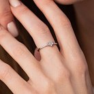 Золотое кольцо "Сердечко" с бриллиантами кб0481nl от ювелирного магазина Оникс - 5