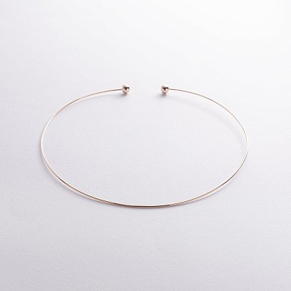 Кольє - чокер "Miley" (жовте золото) з кульками кол02548 №4