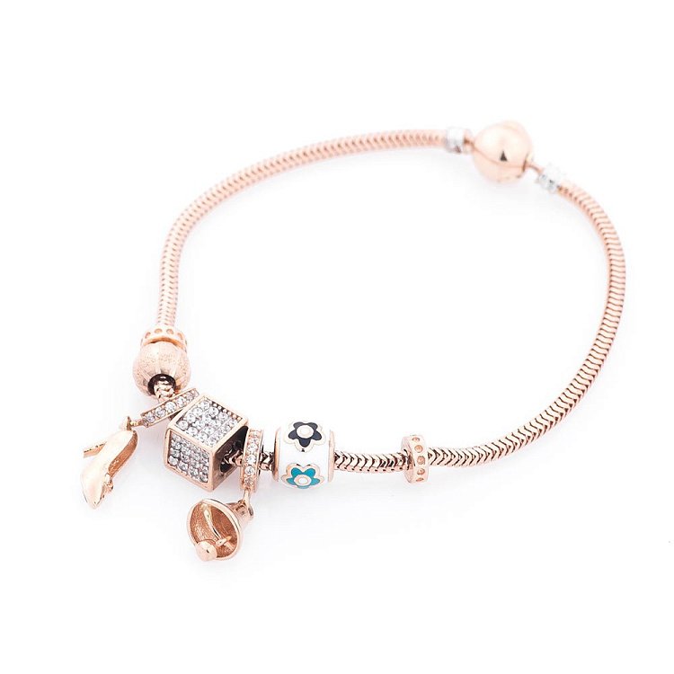 Золотий браслет з Шарм (фіаніти) б02778 від ювелірного магазину Онікс