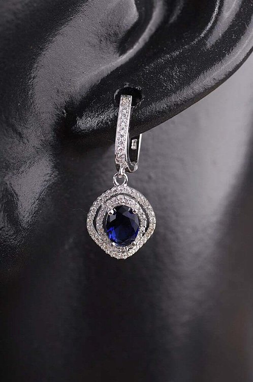 Сережки (шпінель, фіаніти) с04 від ювелірного магазину Онікс - 2