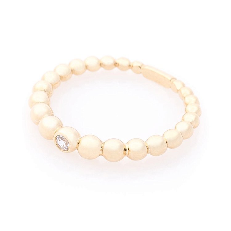 Золотое кольцо с фианитом к05712 от ювелирного магазина Оникс - 1