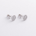 Золоті сережки - пусети з діамантами 344901121 от ювелирного магазина Оникс