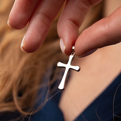 Золотой детский крестик п03361 №2