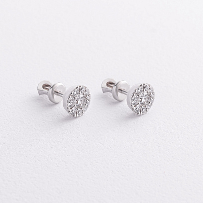 Золоті сережки - пусети з діамантами 344901121