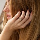 Широкое кольцо "Бьянка" в красном золоте к07434 от ювелирного магазина Оникс - 2