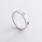 Серебряное кольцо "Love" (фианиты) К1004р от ювелирного магазина Оникс
