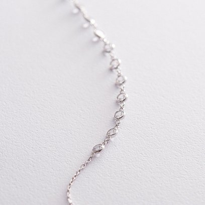 Серебряное колье с фианитами 18656 №5