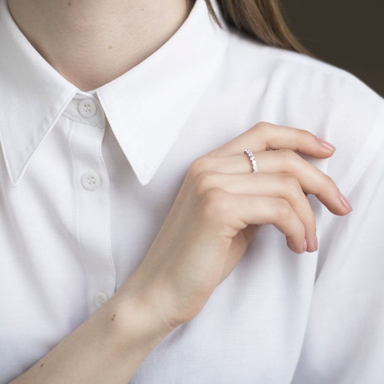 Золотий перстень з діамантами кб0256ar від ювелірного магазину Онікс - 3