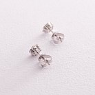 Золоті сережки - пусети "Квіточки" з діамантами сб0413cha от ювелирного магазина Оникс - 2